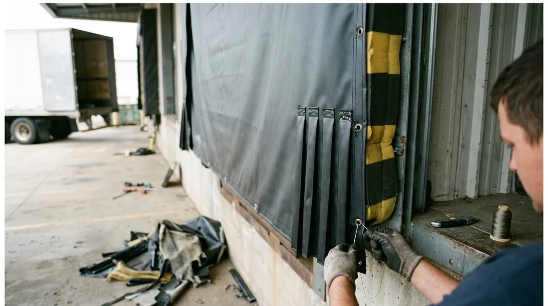 Where foam is still resilient, replacing the fabric covers and wear pleats restores the seal at a — Omaha, NE