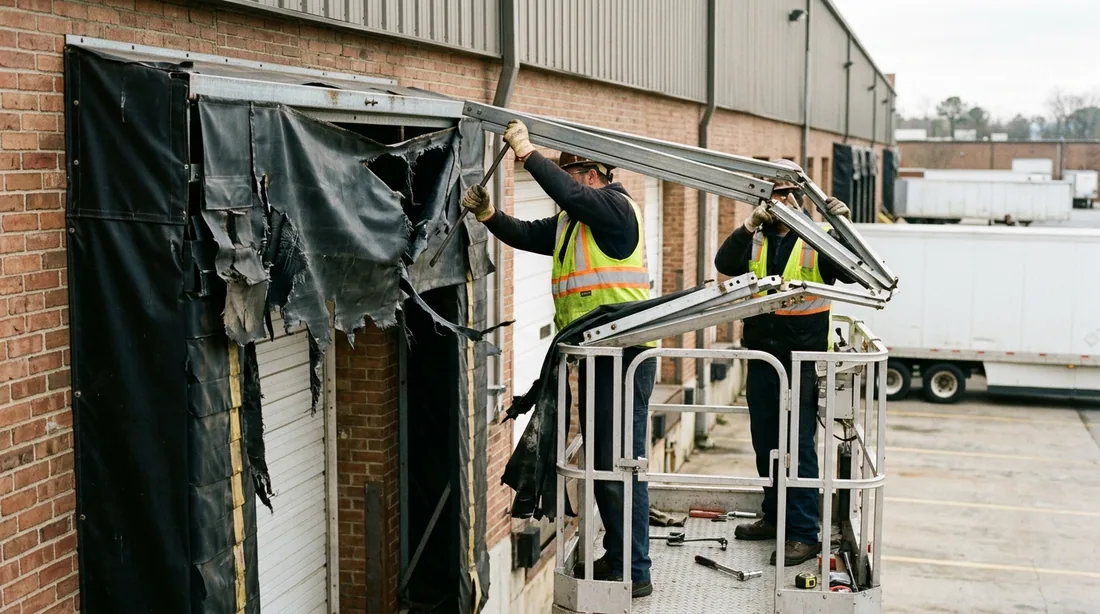 Dock curtain and dock shelter replacement – loading dock repair in Omaha, NE